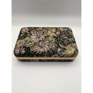 Vintage Fabric Travel Jewelry Case